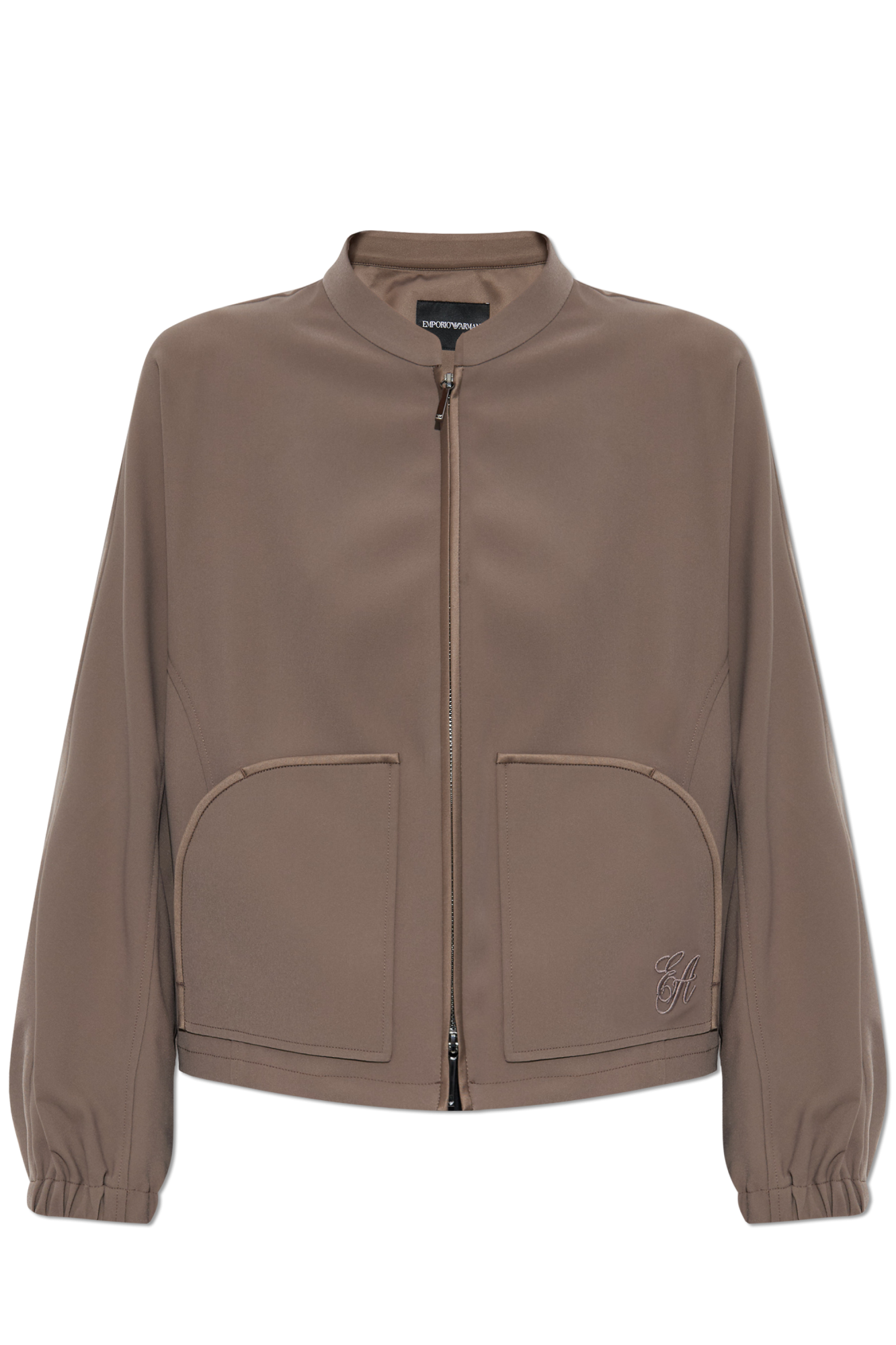 Brown Jacket with embroidered logo Emporio Armani - Vitkac AS
